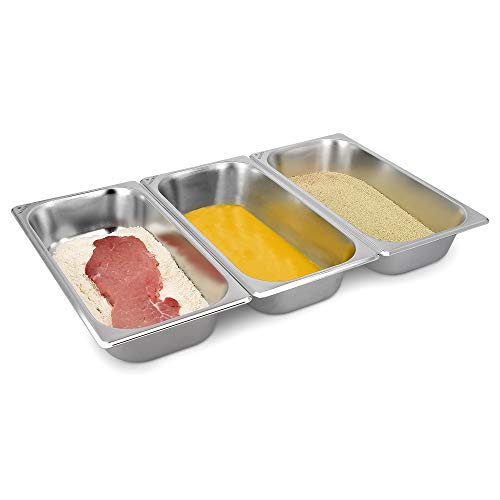 Lot de 3 bacs de cuisson en inox
