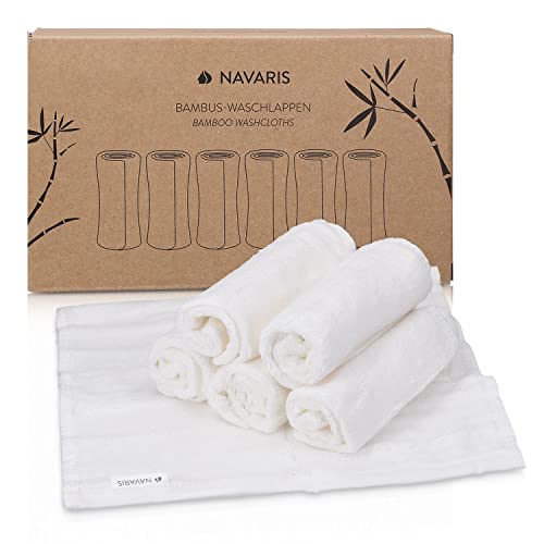 Serviettes visage en viscose de bambou (x6)